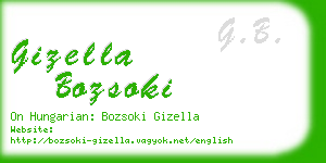 gizella bozsoki business card